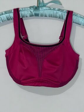 Soma Sport Size 32DD Max Support Underwire Sports Bra Pink Full Coverage 1116